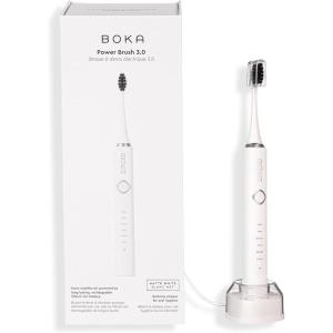 Boka 3.0 Electric Toothbrush for Adults w/ 2 Heads – Rechargeable Sonic Powered Tooth Brush – Charcoal Activated Bristles for Deep Cleaning – Dentist Recommended Oral Care – Charging Base w/Micro USB(Boka 3.0)