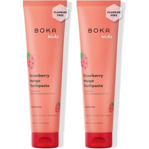 Boka Fluoride Free Toothpaste Nano Hydroxyapatite Toothpaste – Strawberry Mango Flavor, 4 oz 1Pk US Manufactured(Strawberry Mango)