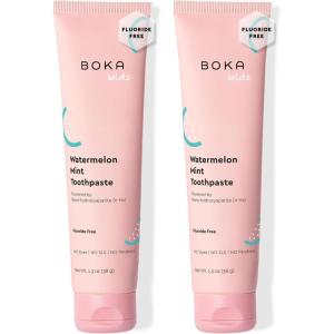 Boka Fluoride Free Toothpaste Nano Hydroxyapatite Toothpaste – Strawberry Mango Flavor, 4 oz 1Pk US Manufactured(Watermelon Mint)