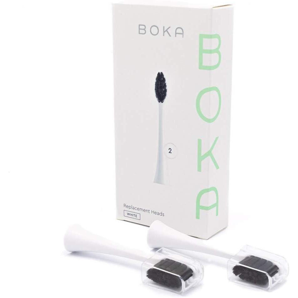image:imageBoka Pocket Replacement Toothbrush Heads for Sonic Powered Electric Toothbrush White 2 Heads1 Count Pack of 2