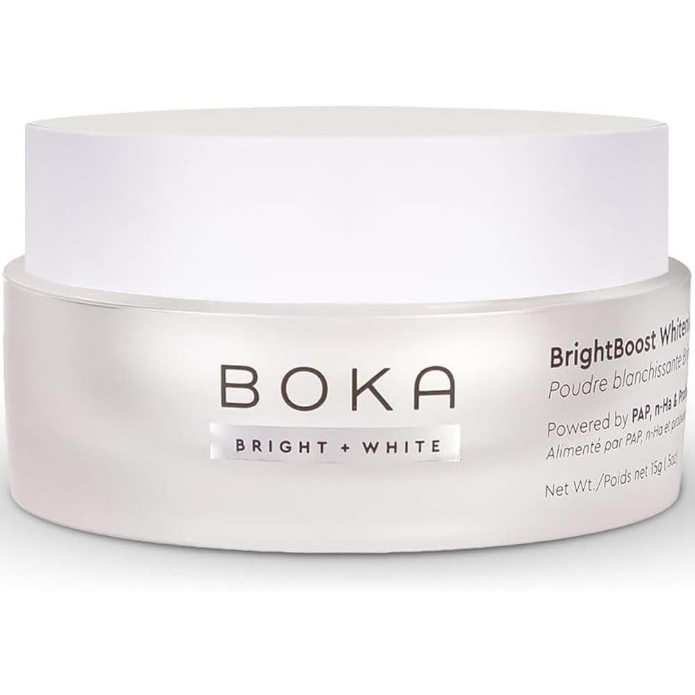 image:imageBoka Teeth Whitening Powder  Nano Hydroxyapatite Appropriate for Sensitive Teeth Whitening Toothpaste Alternative with Essential Oils Has Probiotics Multivitamins amp Aloe