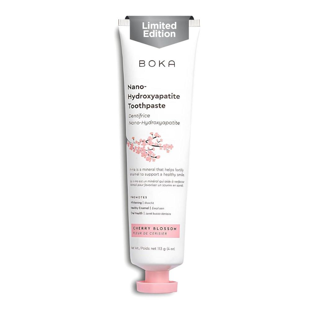 image:imageBoka Fluoride Free Toothpaste  Nano Hydroxyapatite Remineralizing Sensitive Teeth Whitening  Dentist Recommended Adult amp Kids Oral Care  Cherry Blossom Flavor 4 Fl Oz 1 Pk  US Manufactured