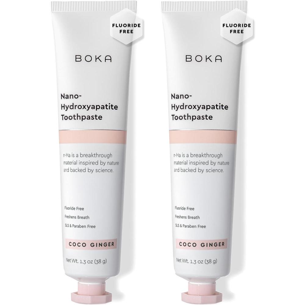 image:imageBoka Fluoride Free Toothpaste Nano Hydroxyapatite Toothpaste Appropriate for Sensitive Teeth  for Adult Oral Care  Ela Mint Flavor 34 Fl Oz 1Pk US ManufacturedG Coco Ginger