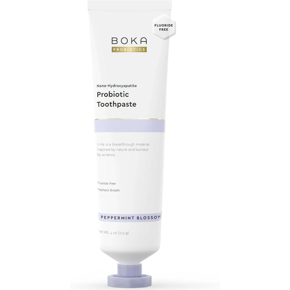 image:imageBoka Fluoride Free Toothpaste Nano Hydroxyapatite Toothpaste Appropriate for Sensitive Teeth  for Adult Oral Care  Ela Mint Flavor 34 Fl Oz 1Pk US ManufacturedI Probiotic  Peppermint
