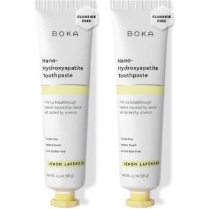 Boka Fluoride Free Toothpaste, Nano Hydroxyapatite Toothpaste, Appropriate for Sensitive Teeth – for Adult Oral Care – Ela Mint Flavor, 3.4 Fl Oz 1Pk US Manufactured(D. Lemon Lavender)