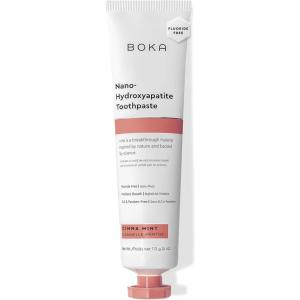 Boka Fluoride Free Toothpaste, Nano Hydroxyapatite Toothpaste, Appropriate for Sensitive Teeth – for Adult Oral Care – Ela Mint Flavor, 3.4 Fl Oz 1Pk US Manufactured(C. Cinnamon Mint)