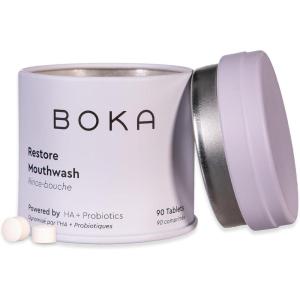 Boka Mouthwash Tablets with Hydroxyapatite – Refreshes Breath – Fluoride Free & Alcohol Free – Travel Size Mouthwash Chewable Tablets – (90 Pcs, Citrus Mint)(Mint)