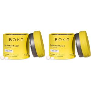 Boka Mouthwash Tablets with Hydroxyapatite – Refreshes Breath – Fluoride Free & Alcohol Free – Travel Size Mouthwash Chewable Tablets – (90 Pcs, Citrus Mint)(Citrus Mint)