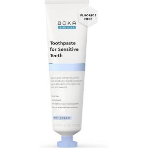 Boka Sensitive Toothpaste – Sensitive Teeth Relief, Fluoride Free, Nano Hydroxyapatite, Potassium Nitrate for Tooth Sensitivity and Protection for Adults – Mint Coconut Cream, 4 Fl Oz, 1 Pk(4 Ounce (Pack of 1))